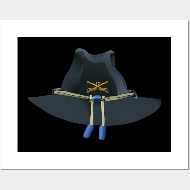 17th Cavalry Hat w Branch wo txt Wall Art by twix123844